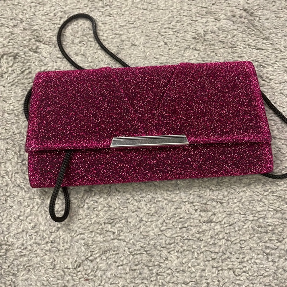 Pink glitter purse